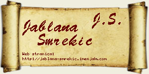 Jablana Smrekić vizit kartica